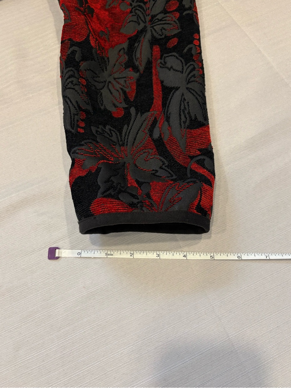 TanJay Black & Red Floral Button-Down Blazer #1253 - Picture 13 of 15